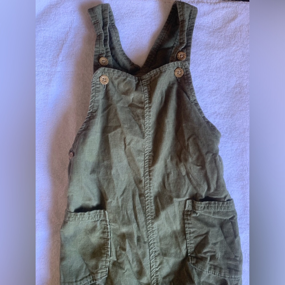 Little Planet green toddler overalls